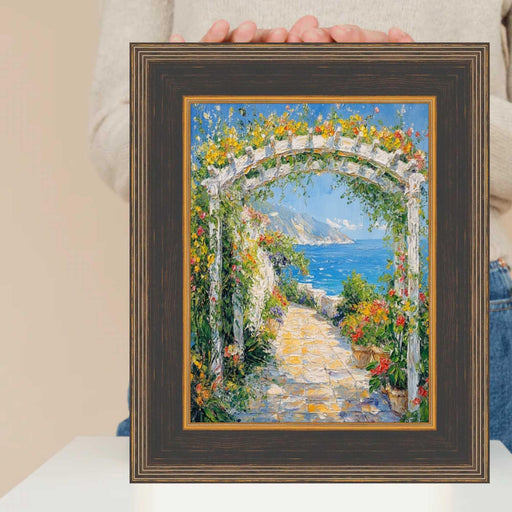 10x12 Frame Wide Black Antique Gold Picture Frame