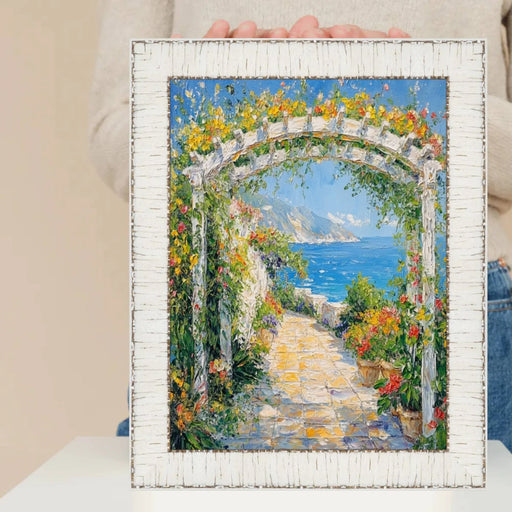 40x50 Frame White Birch Wood Scoop Picture Frame