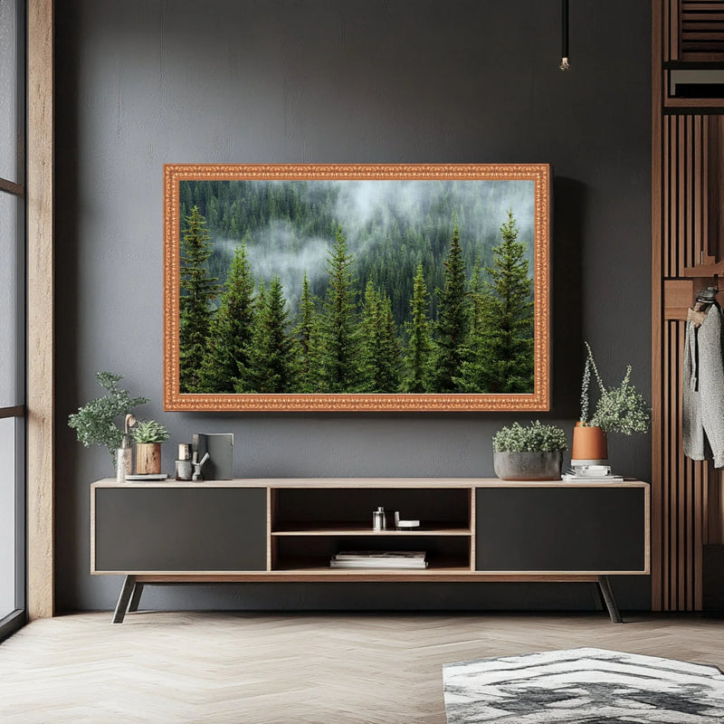 70 Inch TV Picture Frame - Decorative Custom frame for 70 inch TV  Modern Memory Design 