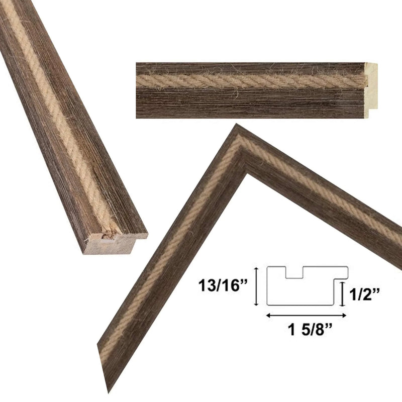 Nautical Rope Dock Boat Rustic Brown Picture Frame 