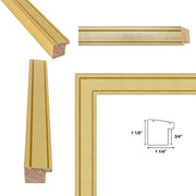 Modern Bright Gold Metal Picture Frame 