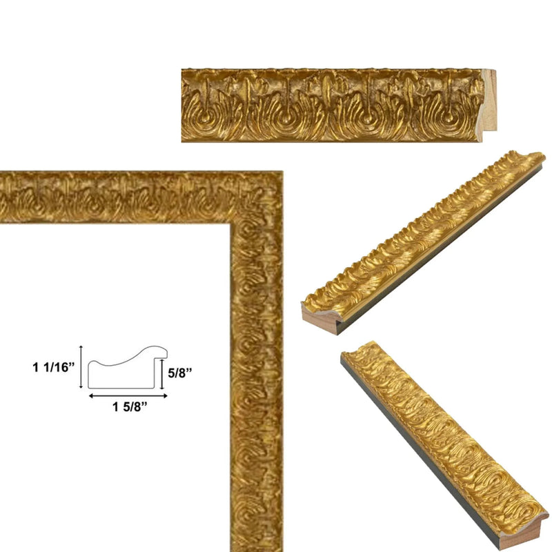 25x25 Frame Versailles Gold Ornate Picture Frame - Vintage Wall deco