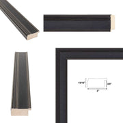 Black Hammered Flat Picture Frame 