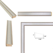 Modern Contemporary Silver Flat Picture Frame 