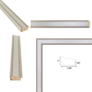 16x24 Frame Modern Contemporary Silver Flat Picture Frame