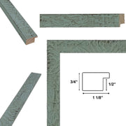 Slim Teal Seaspray Chabi Chic Farmhouse Barnwood Rustic Picture Frame 