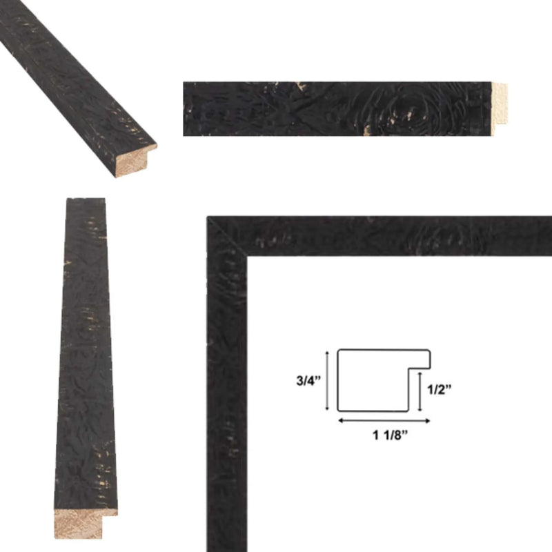 Slim Black Chabi Chic Farmhouse Barnwood Rustic Picture Frame 