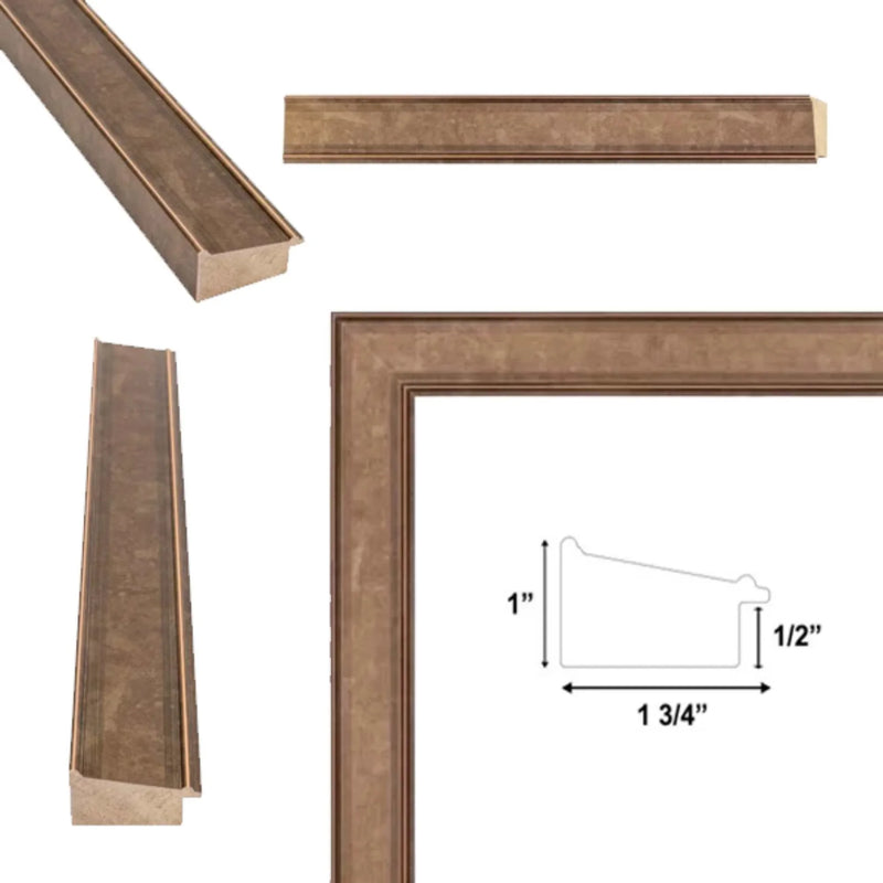 Modern Mocha Bronze Flat Picture Frame 