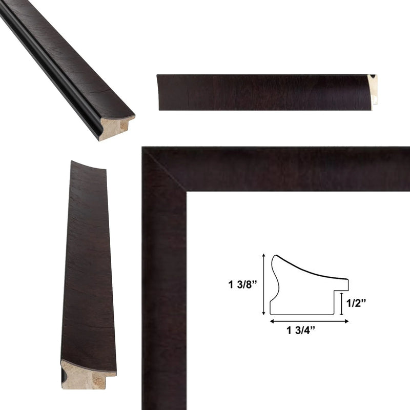 14x14 Frame Wood Grain Mahogany Ven Slope Picture Frame