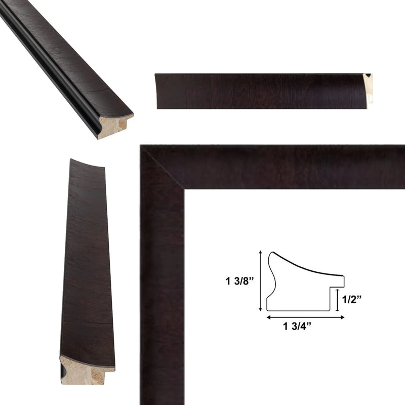 Wood Grain Mahogany Ven Slope Picture Frame 