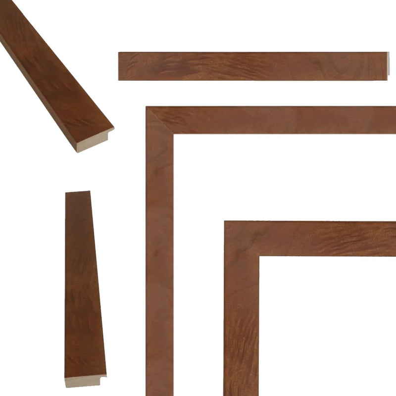 11x13 Frame Brown Coffee Burl Wood Flat Picture Frame