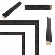 Gunmetal Slope Glossy Black Picture Frame 