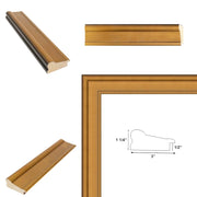 9x12 Frame Wide Gold Leaf Flat Panel Picture Frame