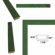 40x50 Frame Green Burl Wood Flat Picture Frame