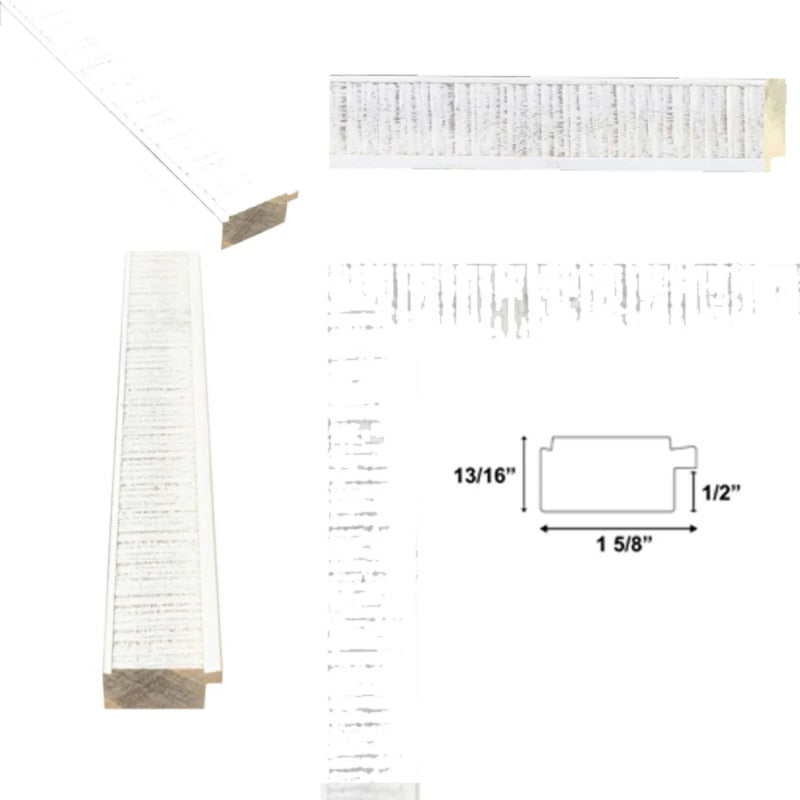 Rustic Wood White Wash Picture Frame 