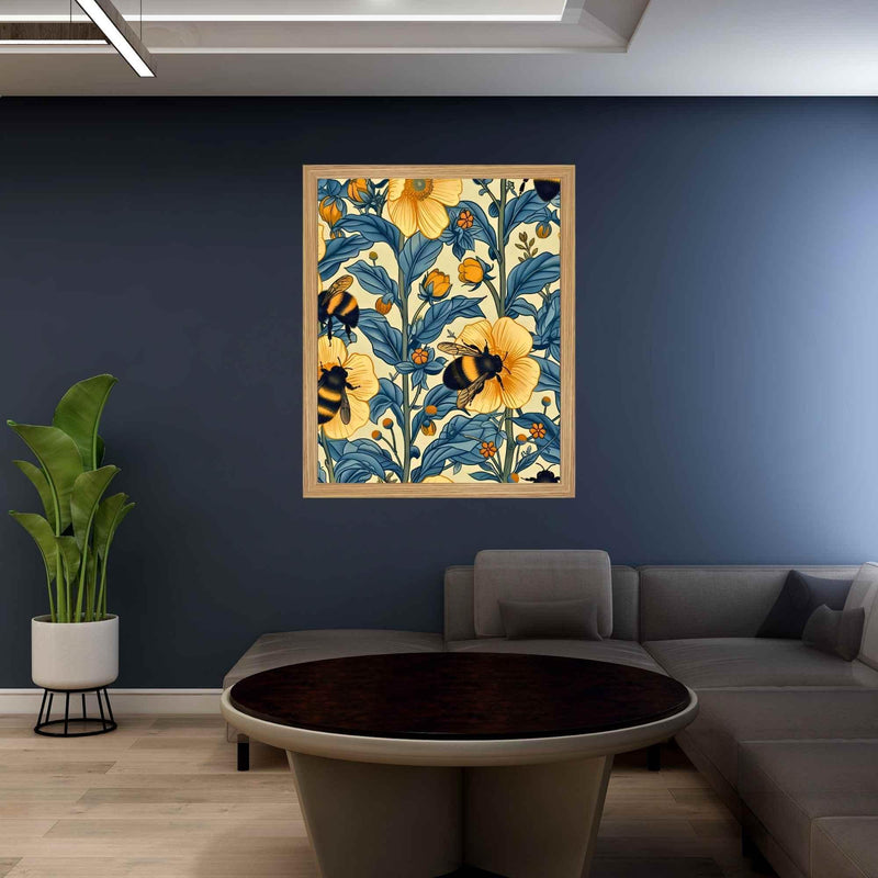 Large Framed Corporate Office Decor Wall Art Canvas 40x60 Inch - William Morris