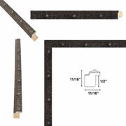 28x28 Frame Industrial Slim Black Iron Asphalt Picture Frame