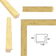 Slim Yellow Chabi Chic Farmhouse Rustic Picture Frame 