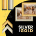 Silver 16x45 Picture Frame Gold  16x45 Frame 16 x 45 Poster Frames 16 x 45