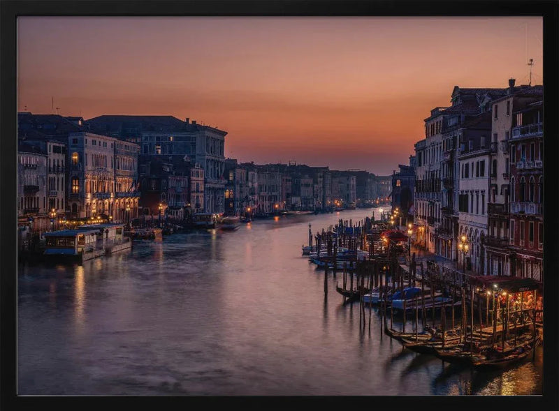 Venice Grand Canal at Sunset - Karen Deakin Framed Art | Home or Office Art