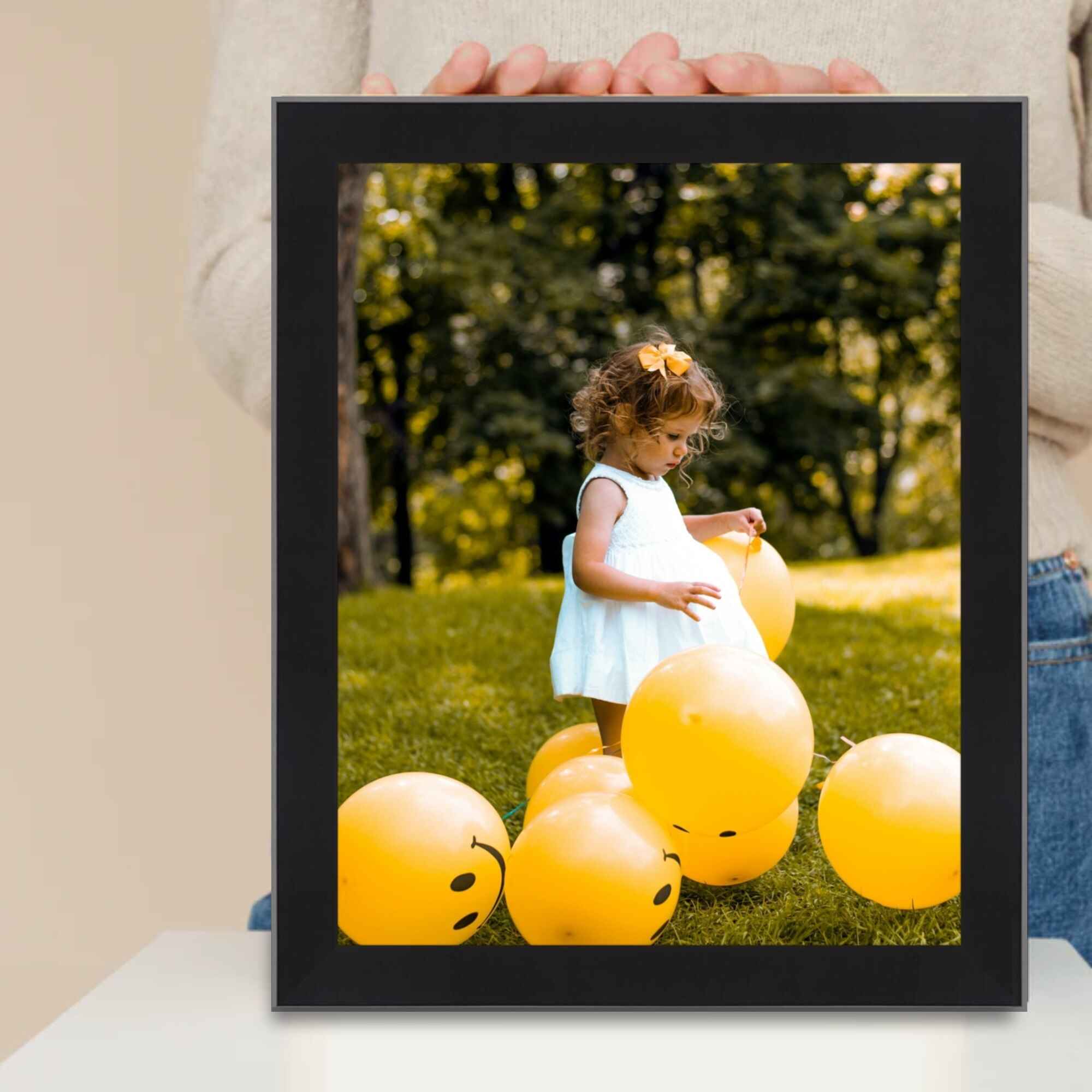 フォトフレーム Photo frame 17x7 Black Picture Frame | Solid Wood Frame