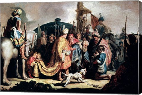 David Offering the Head of Goliath to King Saul by Rembrandt van Rijn