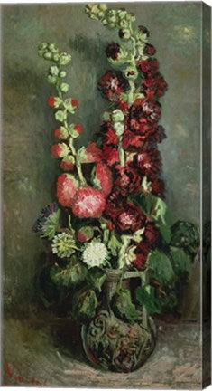 Vase of Hollyhocks, 1886 by Vincent Van Gogh