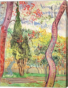 The Garden of St. Paul's Hospital, St. Remy, October 1889 by Vincent Van Gogh