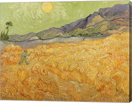 Wheatfield with Reaper, 1889 by Vincent Van Gogh