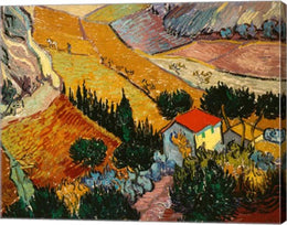 Landscape with House and Ploughman, 1889 by Vincent Van Gogh