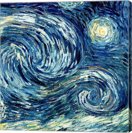 The Starry Night, June 1889 Detail B by Vincent Van Gogh