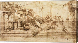 Perspective Study for the Background of The Adoration of the Magi by Leonardo Da Vinci