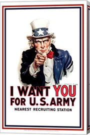 Uncle Sam  - I Want You by James Montgomery Flagg