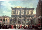 The Doge Visiting the Church and Scuola di San Rocco by Giovanni Antonio Canaletto