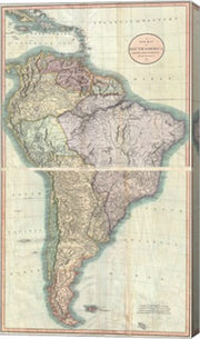 1807 Close up Cary Map of South America