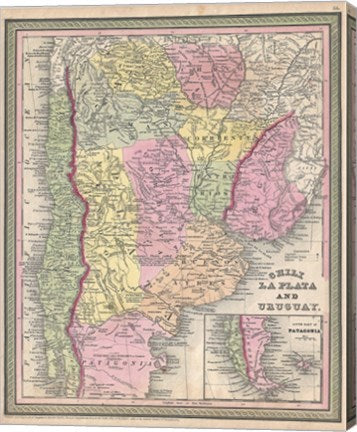 1853 Mitchell Map of Argentina