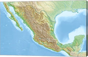 Mexico Relief Location Map