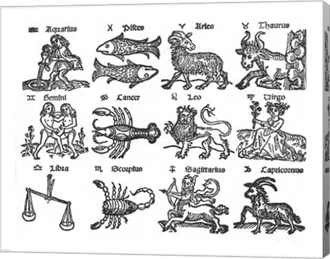 Zodiac Woodcut