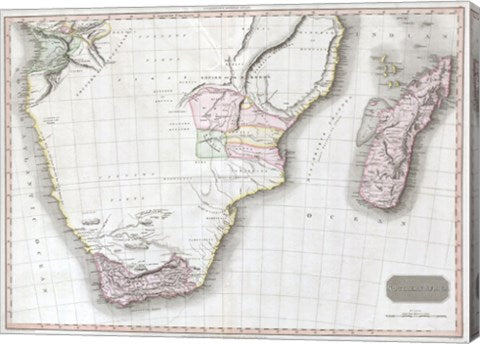 1809 Pinkerton Map of Southern Africa