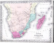 1855 Colton Map of Southern Africa