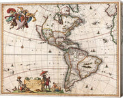 1658 Visscher Map of North America and South America 1658