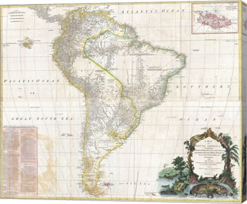 1780 Raynal & Bonne Map of Southern Brazil, Northern Argentina, Uruguay & Paraguay