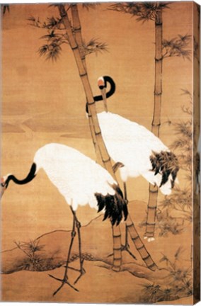 Bian Jingzhao Bamboo and Cranes