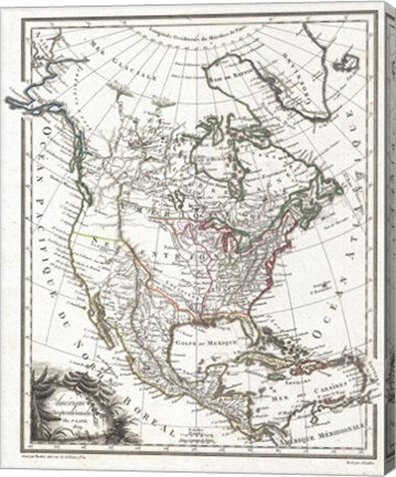 1809 Tardieu Map of North America