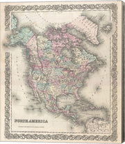 1855 Colton Map of North America