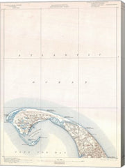 1900 U.S. Geological Survey Map of Provincetown, Cape Cod, Massachusetts 1900