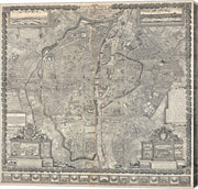 1652 Gomboust Map of Paris, France