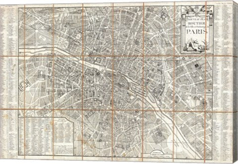 1780 Esnauts and Rapilly Case Map of Paris