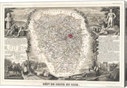1852 Levasseur Map of Seine et Oise