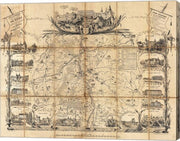 1865 Madeleine Map Pocket Map of Vichy, France